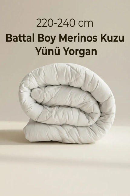 Battal Boy Yorgan 220 - 240 cm (Merinos Kuzu Yünü )-3.5 KG