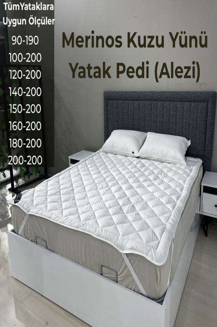 Merinos Kuzu Yünü Yatak Pedi (Alezi)