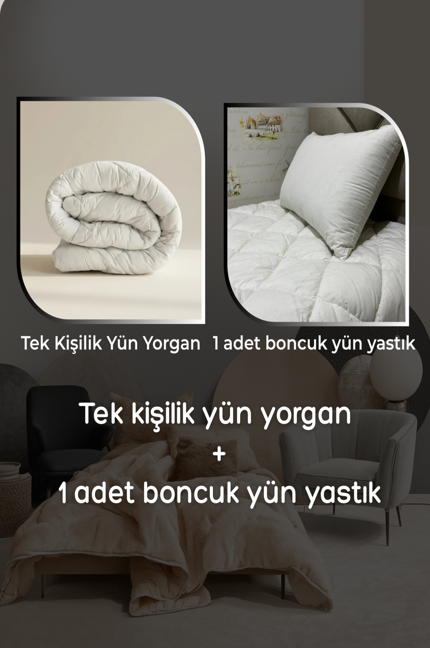 Tek Kişilik Yorgan + 1 Adet Yastık